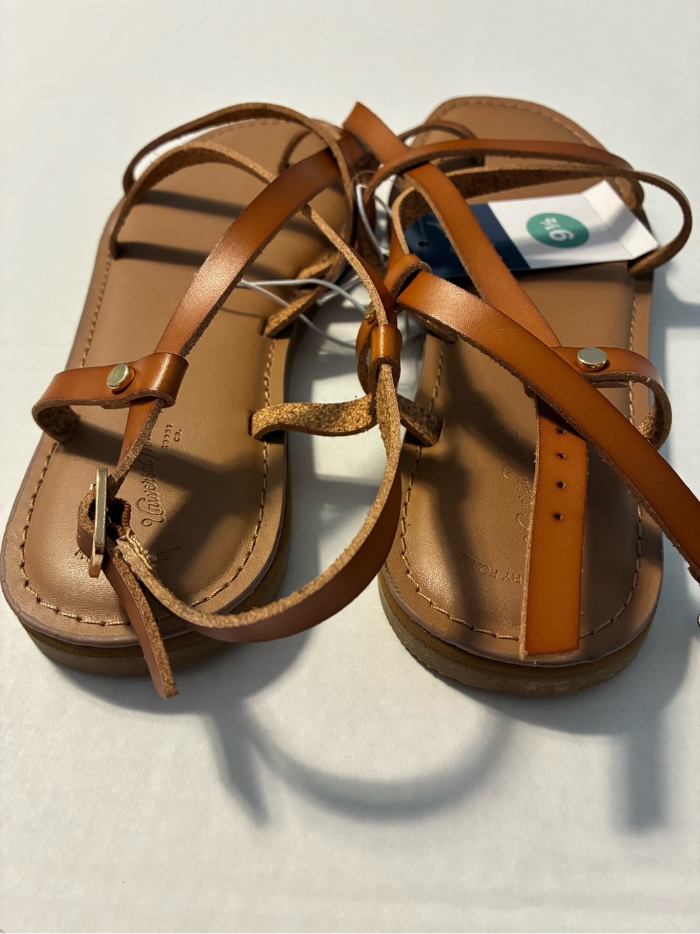 NWT Universal Thread Women’s Kailey Cognac Brown Tan Strappy Sandals size 9.5 - Picture 5 of 8